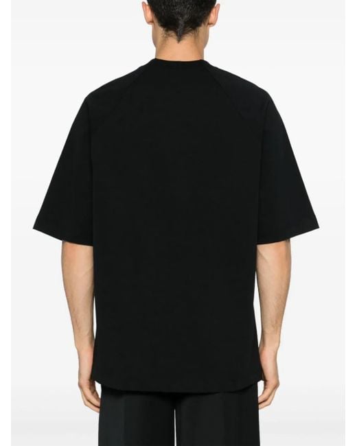 メンズ Jacquemus Les Classiquesコレクション Le T-shirt Typo Tシャツ Black