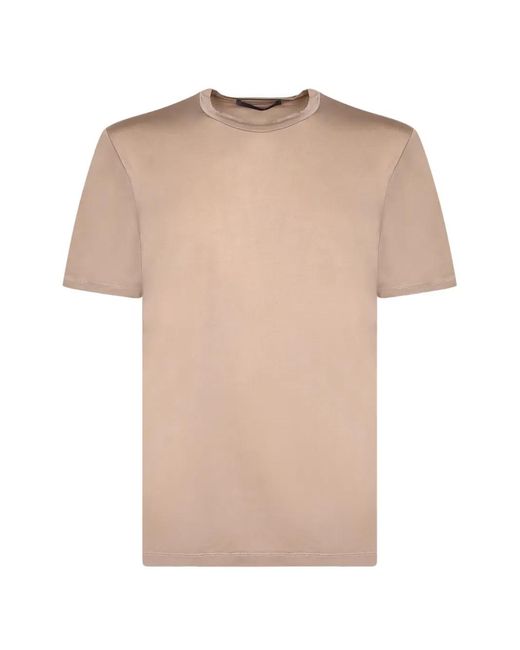 Daniele Fiesoli Natural Crew-Neck Short-Sleeve T-Shirt for men