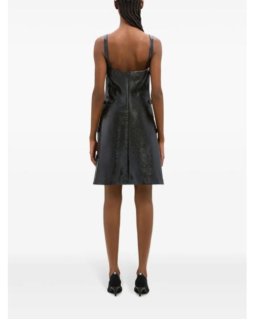 Courreges Black Glossy Strappy Dress