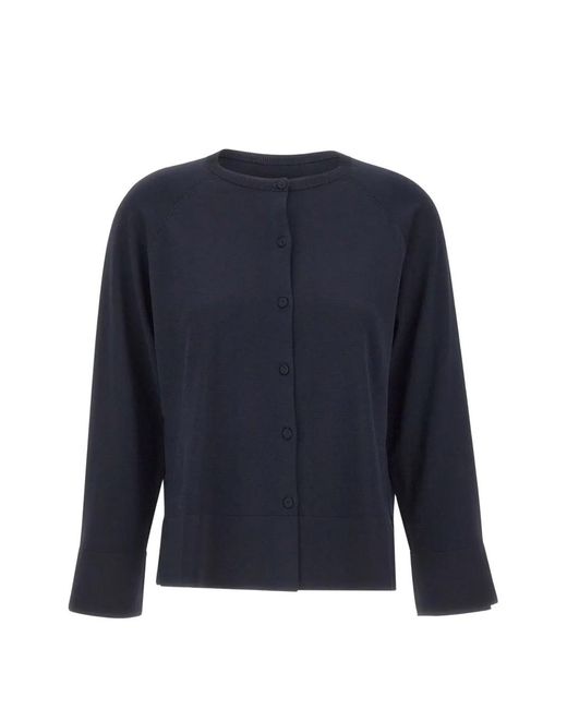 Elena Miro Blue Buttoned Cardigan