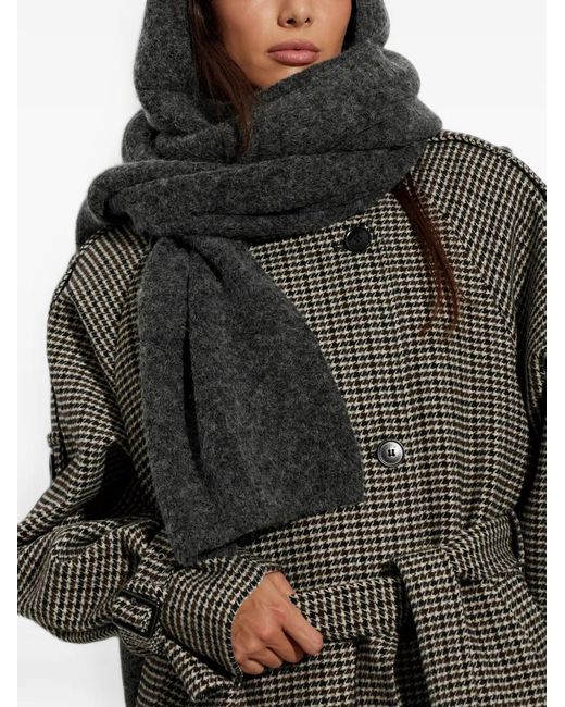 Gestuz Black Gzalpha Hooded Shawl