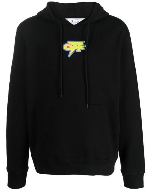 Off-White c/o Virgil Abloh Black Arrows-Print Cotton Hoodie for men