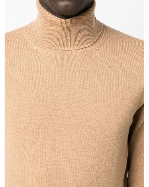 Malo Natural Roll Neck Cashmere Sweater for men