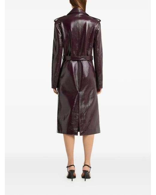 Courreges Purple Double-Breasted Trench Coat
