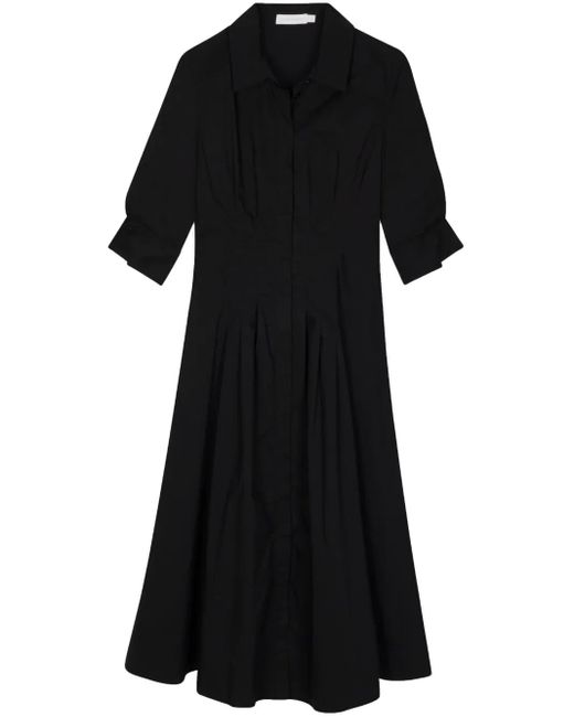 Vestido camisero jazz fruncido Jonathan Simkhai de color Black