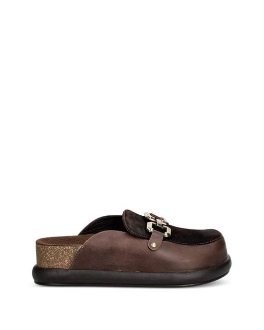 Bohonomad Brown Mules À Détail De Boucle