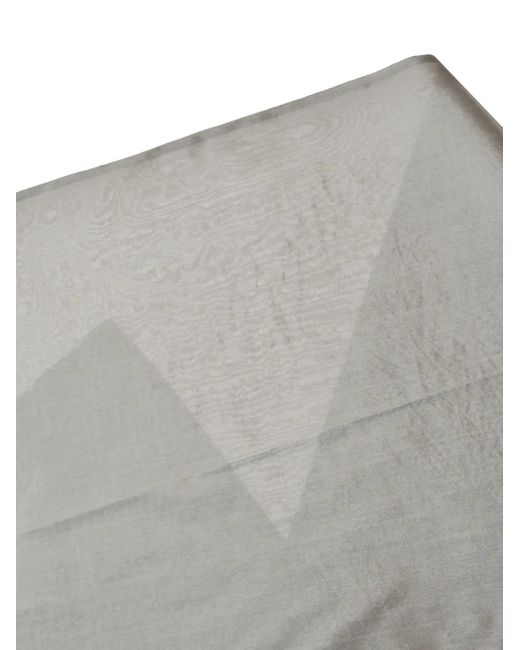 Max Mara Gray Geometric-Shape Scarf