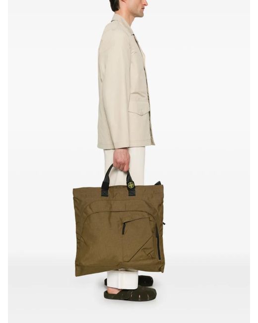 Stone Island Green Cordura 1500 Tote Bag for men