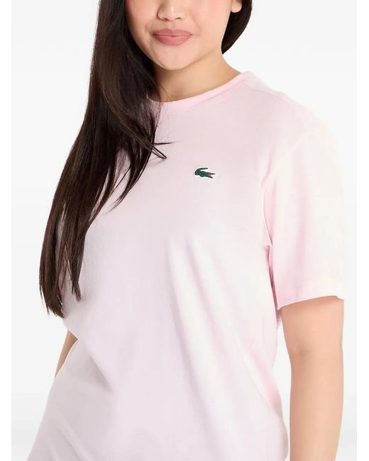 Lacoste White Logo-Patch T-Shirt for men