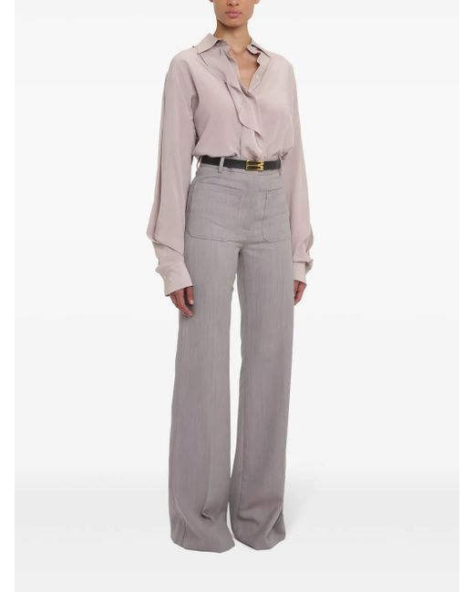Victoria Beckham Gray Alina Palazzo Pants