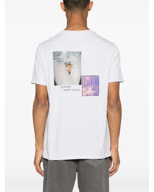 Zadig & Voltaire White ‘Ted’ Printed T-Shirt for men