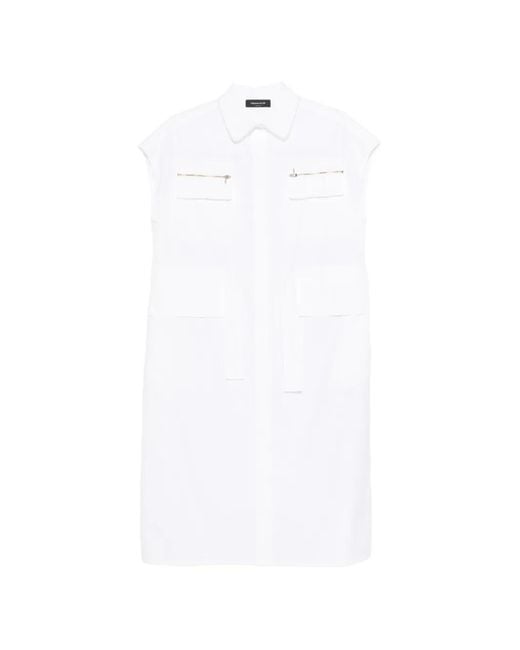 Fabiana Filippi White Zip Pocket Dress