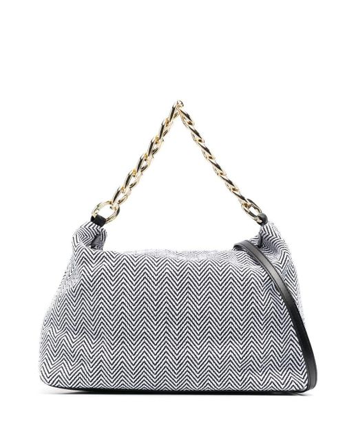 Sac cabas Drop Bag à motif de chevrons Patrizia Pepe en coloris Gris | Lyst