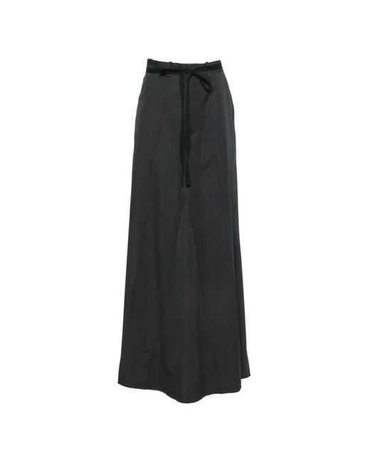 Maison Margiela Black Layered-Design Maxi Skirt