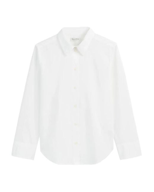 Marc O' Polo White Classic-Collar Button-Up Shirt