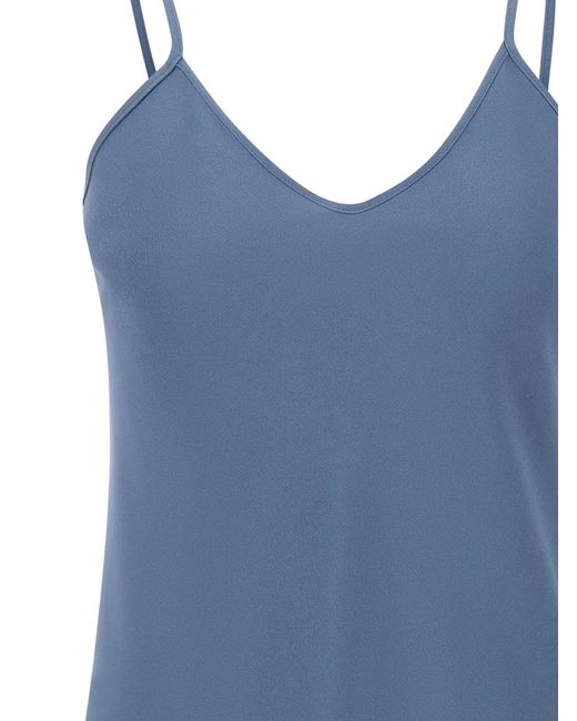 Max Mara Blue Top With Thin Straps