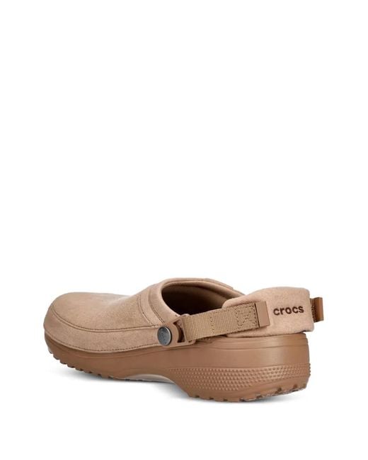 CROCSTM Brown Classic Touch-Strap Slingback Mules