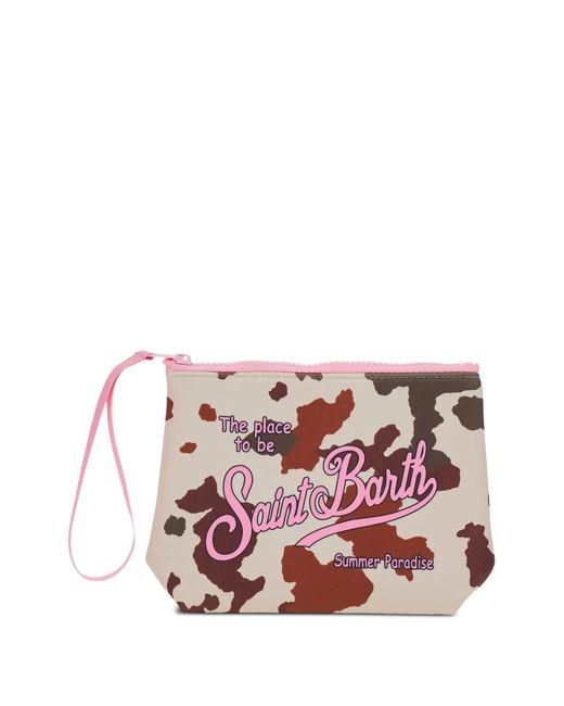 Mc2 Saint Barth Pink Aline Printed Pouch