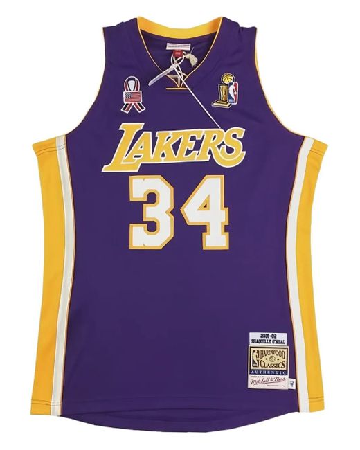 メンズ Mitchell & Ness "nba La Lakers 2001 Shaquille O'neal" スウィングマンジャージ Purple
