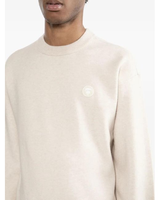 Sudadera con parche del logo Aape By A Bathing Ape de hombre de color White
