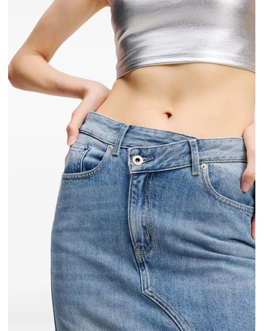 Jupe Longue En Jean À Design Asymétrique Karl Lagerfeld en coloris Blue