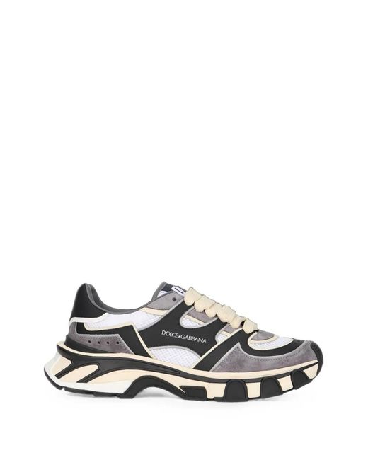 Dolce & Gabbana White Panelled Chunky-Sole Sneakers for men