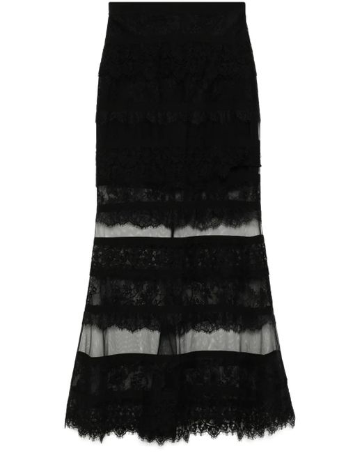 Elie Saab レース スカート Black