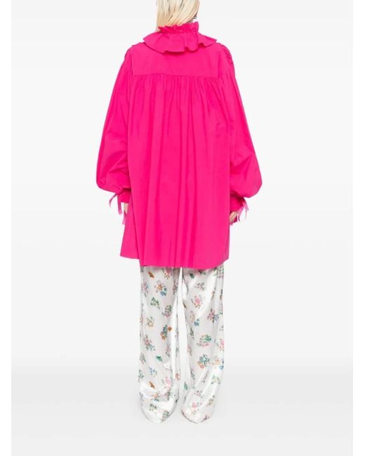 Midorikawa Pink Raw Edge Blouse
