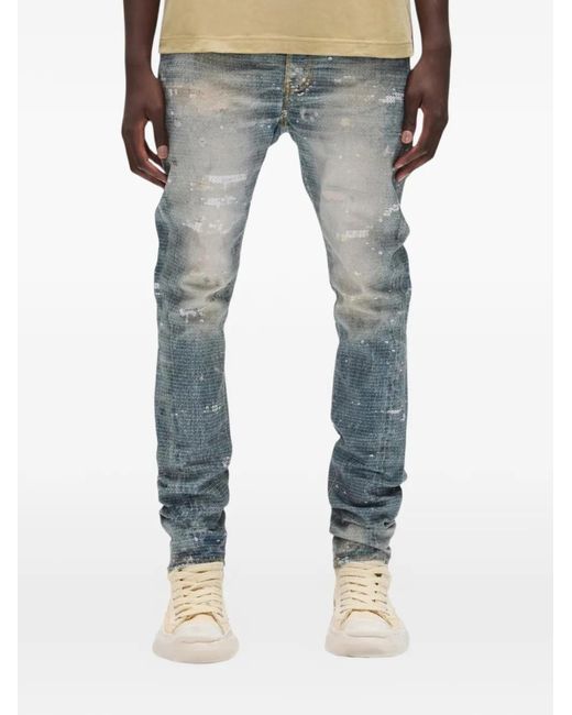 Purple Brand Blue Jean Slim Brodé De Sequins for men