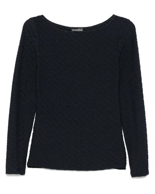 Top Testurizzato di Emporio Armani in Black