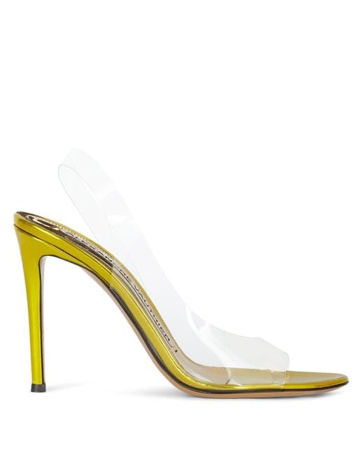 Alexandre Vauthier Metallic Transparent-strap Slingback Sandals