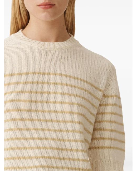 Fabiana Filippi ストライプ カシミアセーター Natural