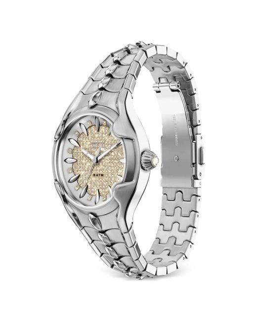 DIESEL White Stainless Steel Pave 32Mm Watch for men