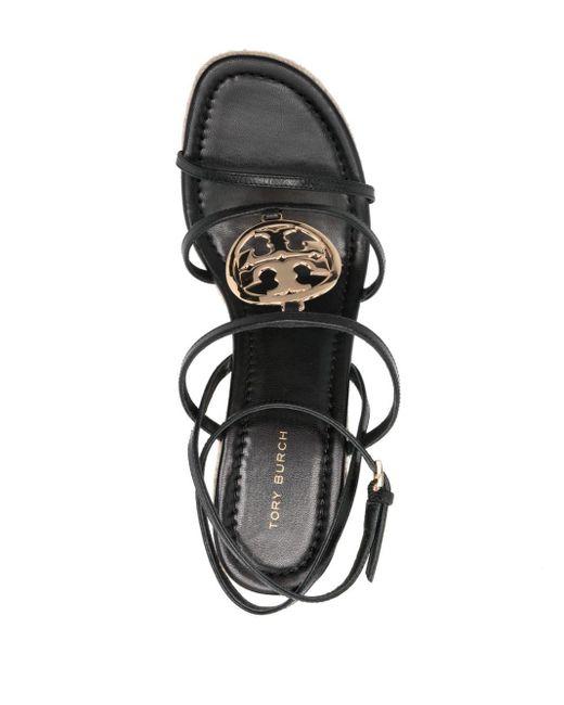 Tory Burch Natural Double T-motif Leather Sandals