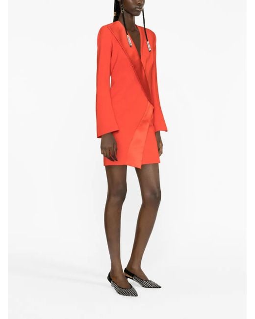 Vestido corto con ribete Genny de color Red