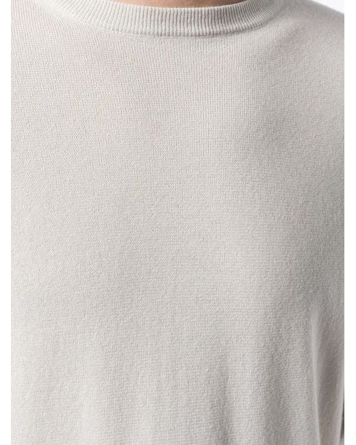 Loro Piana White Crew Neck Pullover for men
