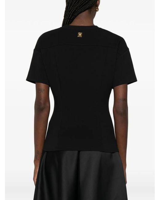 Elisabetta Franchi Black Cotton T-Shirt