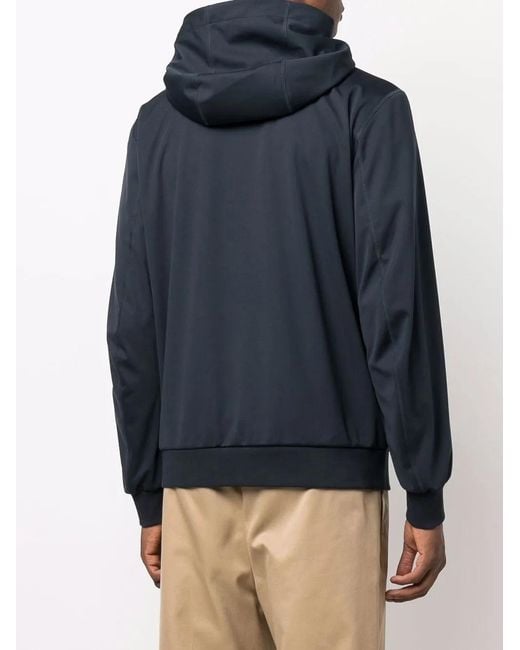 Woolrich Blue Zip-Up Hooded Windbreaker for men