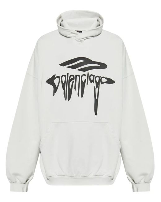 Balenciaga Gray 3B Liquified Hoodie for men