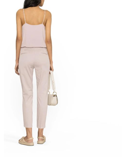 Fabiana Filippi Pink Mid-Rise Cropped Trousers
