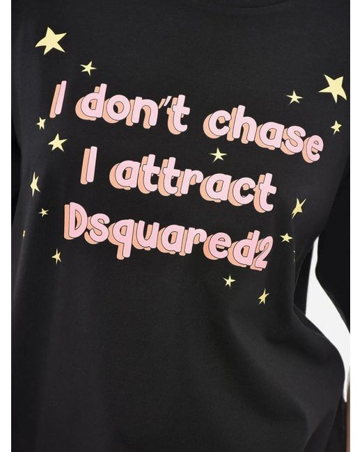 DSquared² Black Logo-Print Jersey T-Shirt