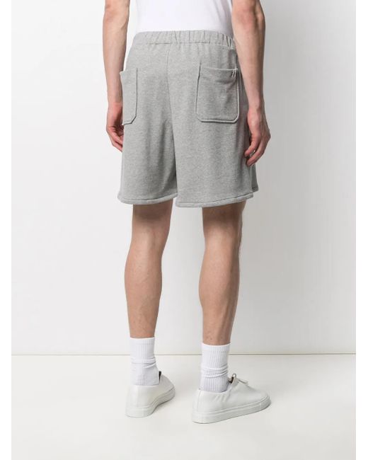 Mackintosh Gray Straight-Leg Track Shorts for men