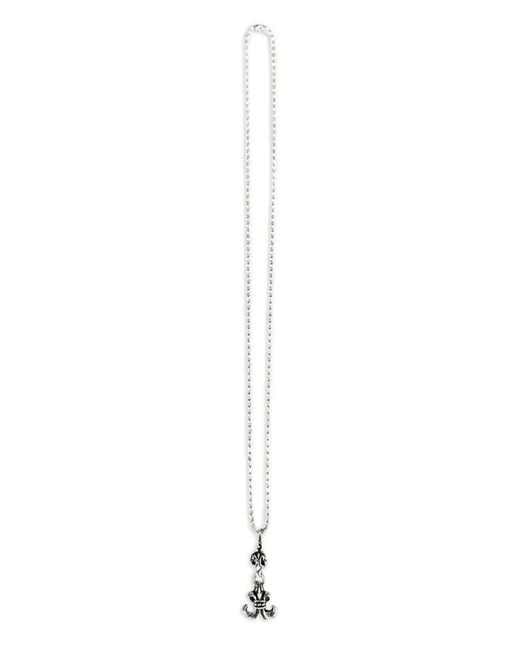 Chrome Hearts White Fleur Ball-Pendant Necklace for men