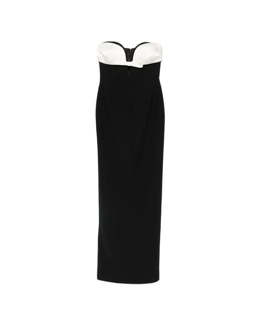 The New Arrivals Ilkyaz Ozel レディース ブラック リボンディテール マキシドレス