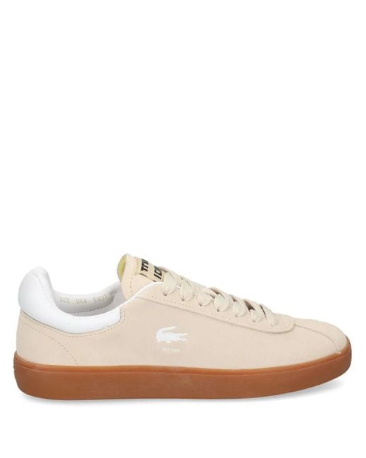 Lacoste White Baseshot Suede Sneakers