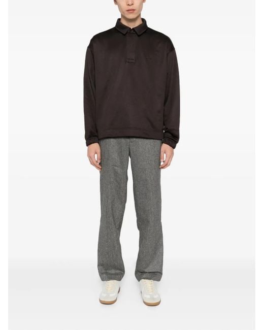 Lacoste Gray Herringbone Trousers for men