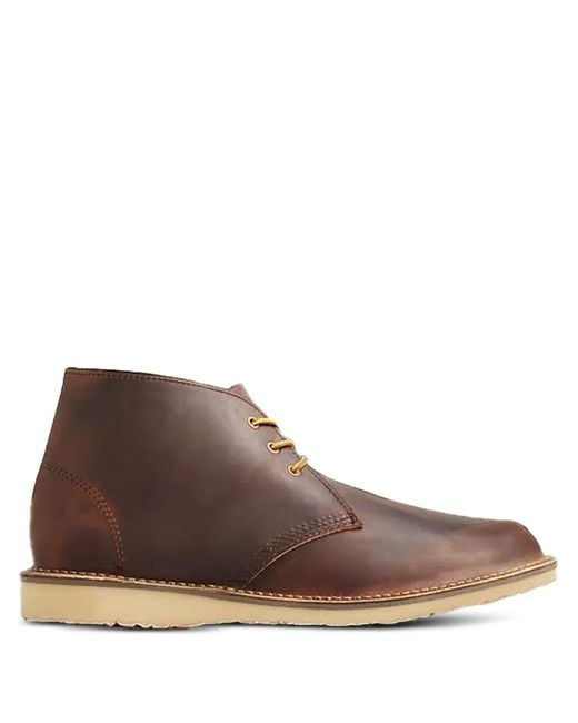 Red Wing Brown Weekender Chukka Leather Boots for men