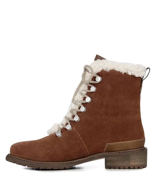 Bottes En Peau Lainée EMU en coloris Brown