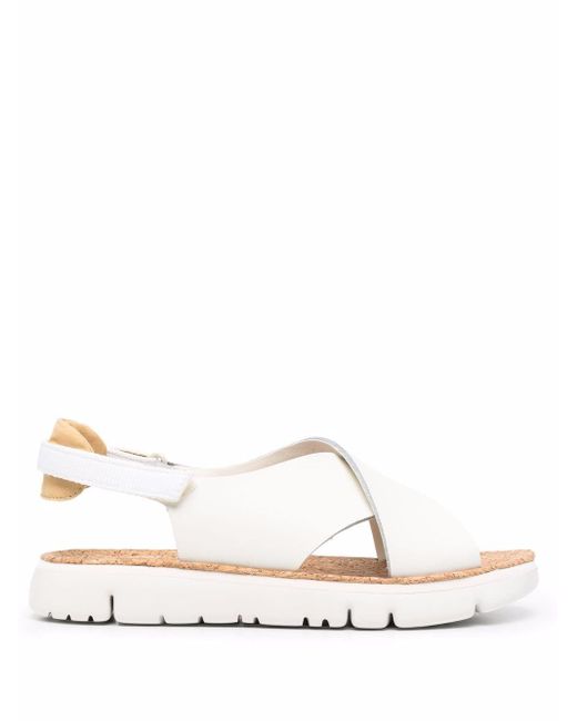 Camper Oruga Crossover Leather Sandals in White - Lyst