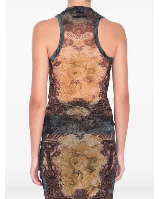 Top Médaillon sin mangas Jean Paul Gaultier de color Multicolor